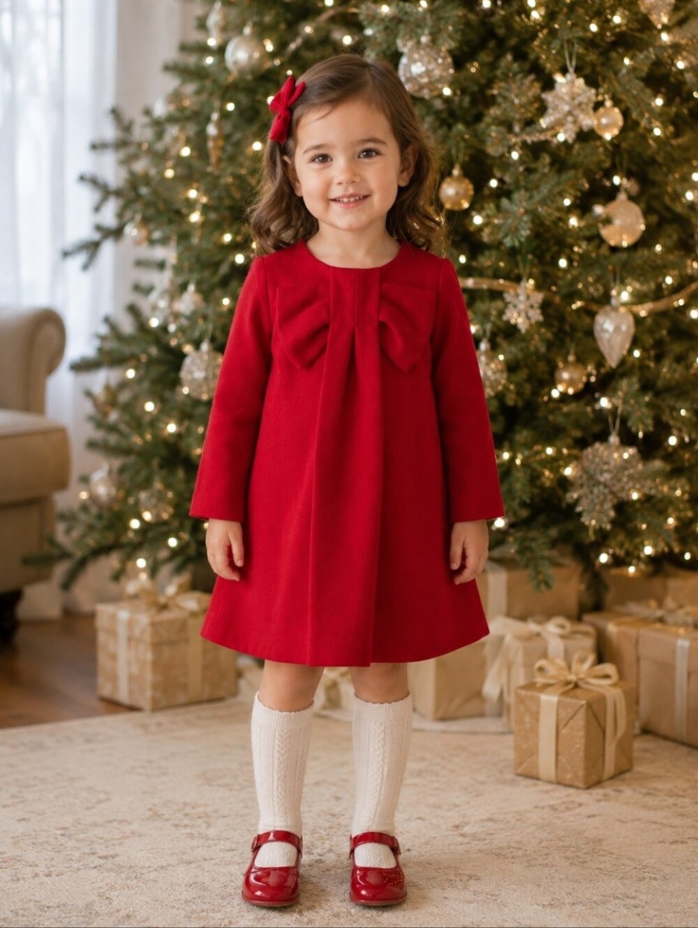 European EMC Dress With Bow | 4Y
